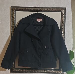 Filson Garment Women's Navy Blue Double Breasted Jacket.